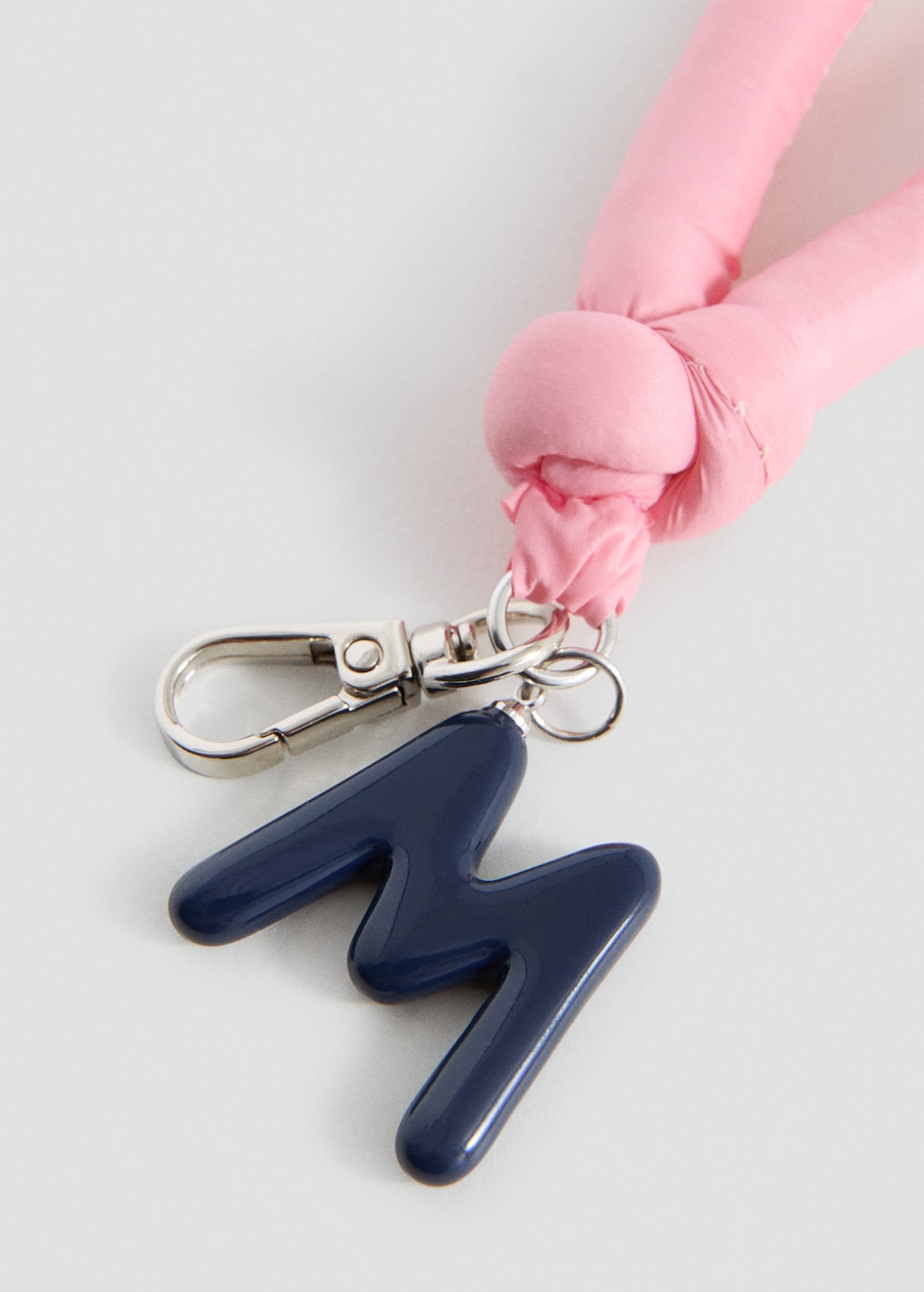 Mango Key Ring With Initials Pastel Pink In Neutral