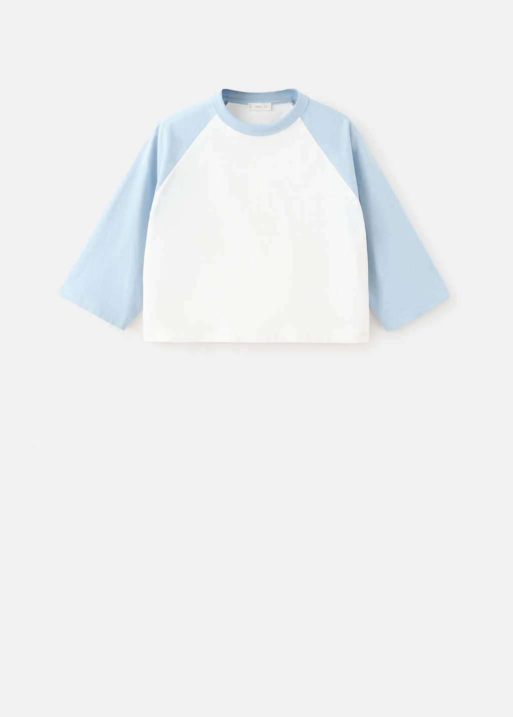 Mango Bicolour T-shirt Off White