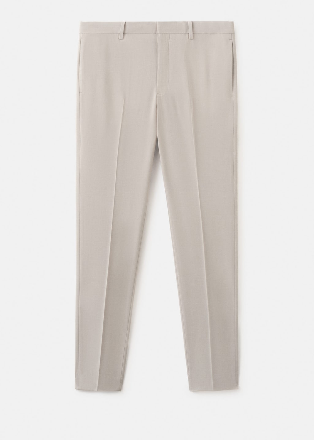 Mango Stretch Fabric Super Slim-fit Suit Trousers Ecru In Neutral