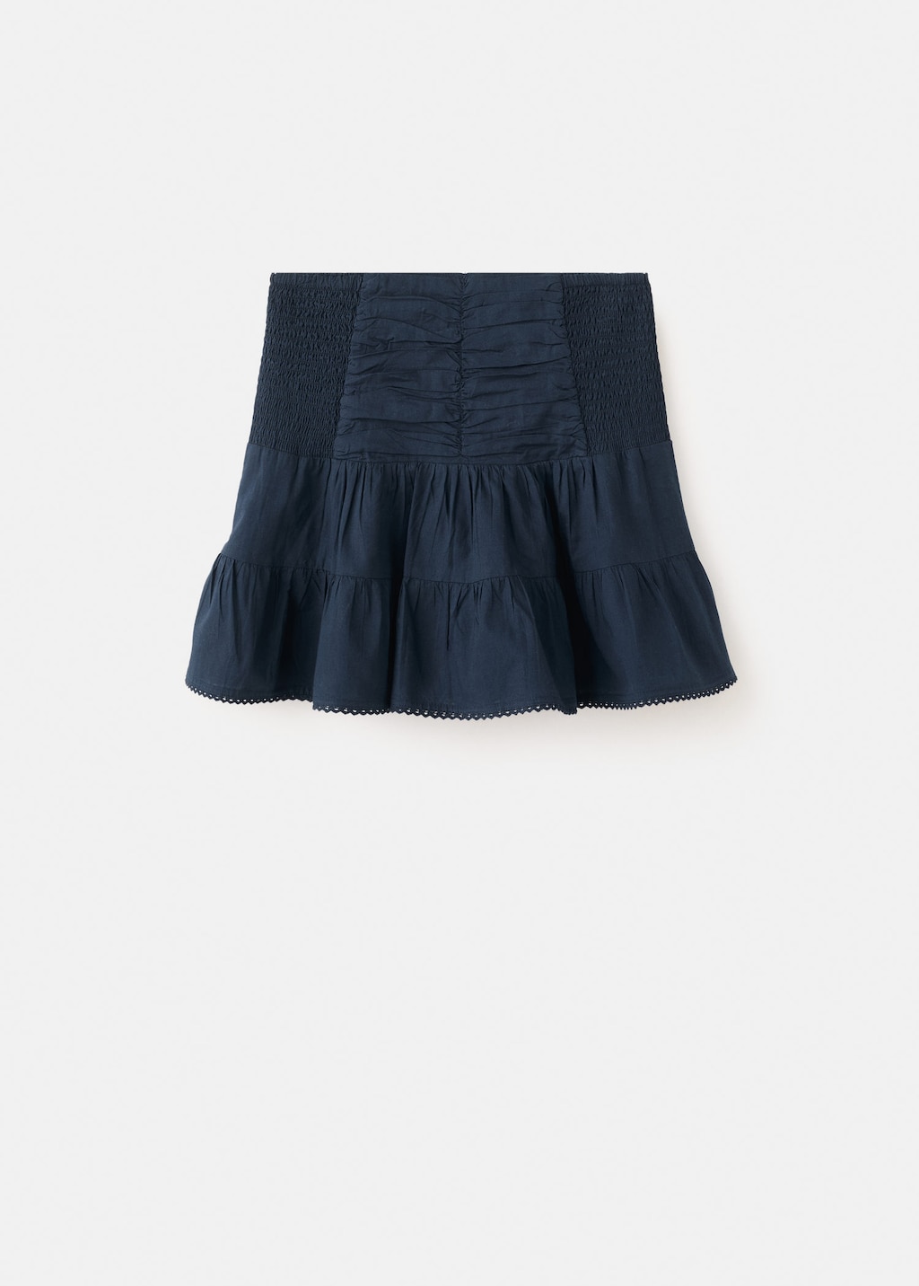 Mango Shell Basket Bag Navy In Blue