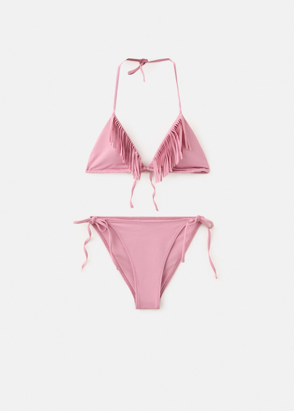 Mango Bikini Triangle À Franges Culotte Couvrance Moyenne Rose - Fille - L -  Teen In Pink