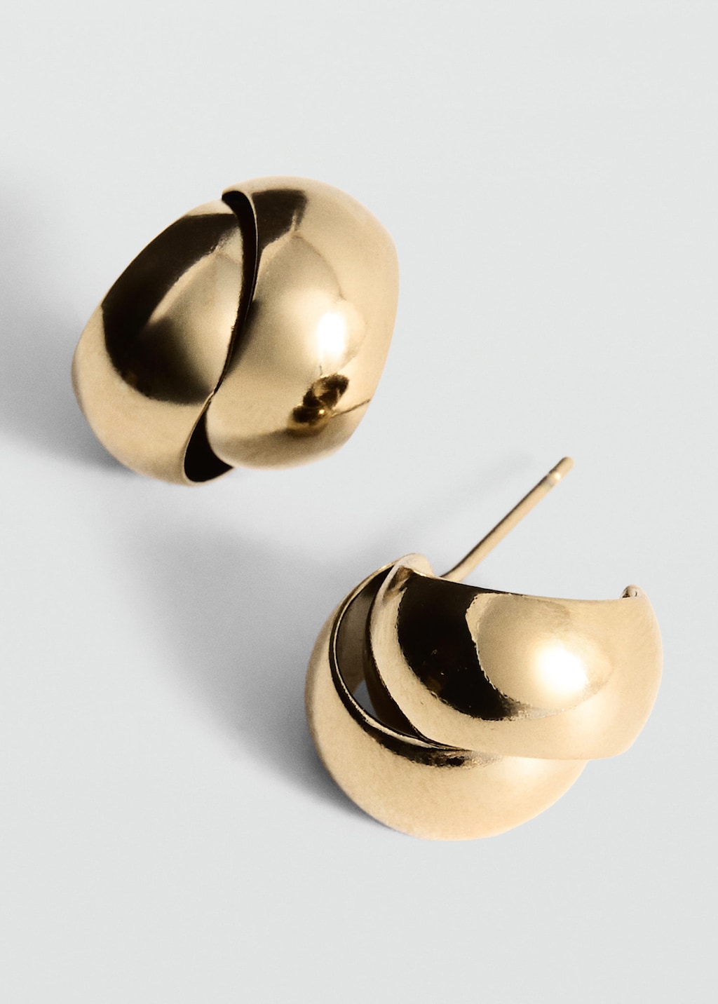 Mango Boucles D'oreilles Géométriques Relief Or - Femme - Taille Unique -  In Gold