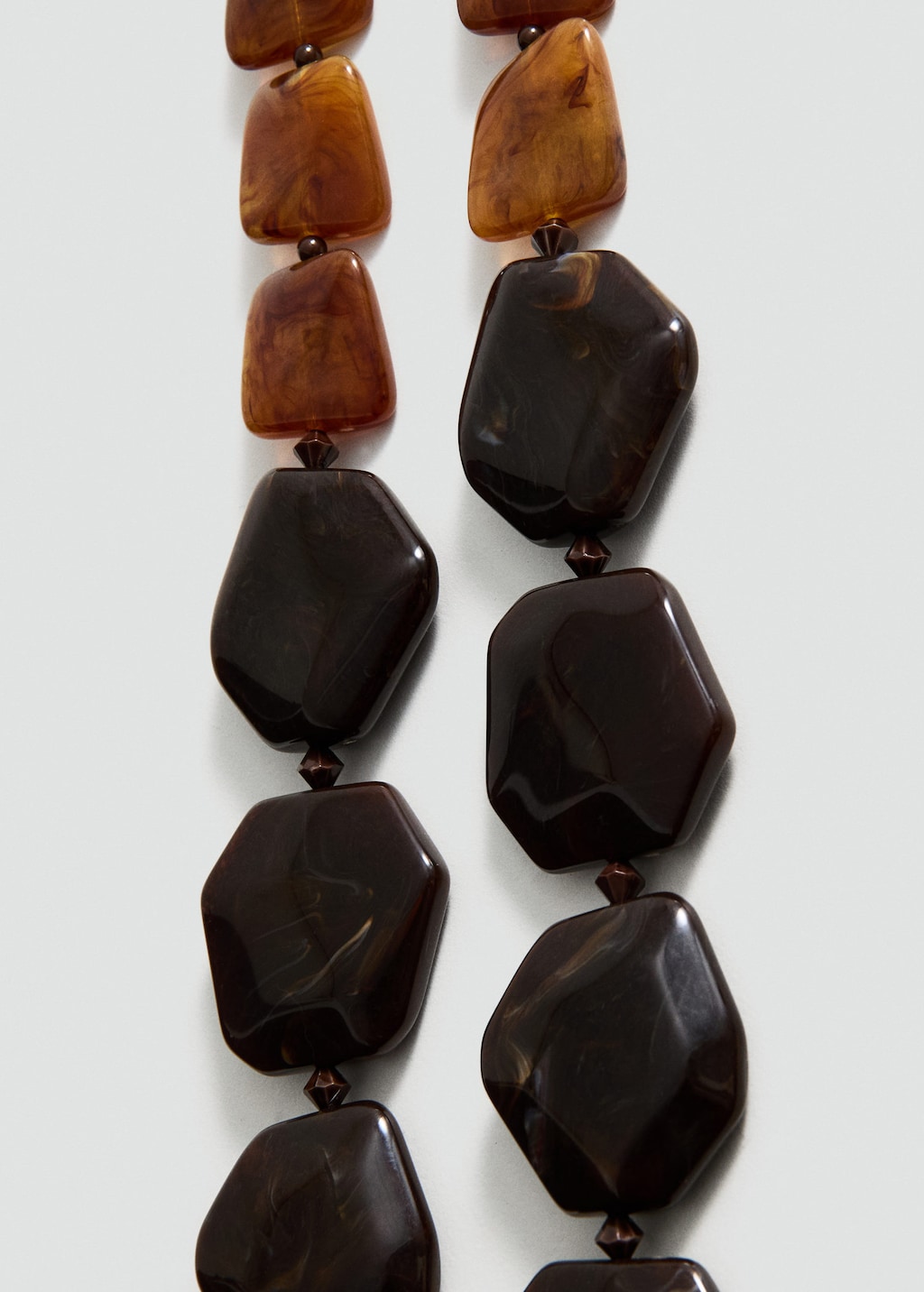 Mango Collier Double Pierre Marron - Femme - Taille Unique -  In Brown