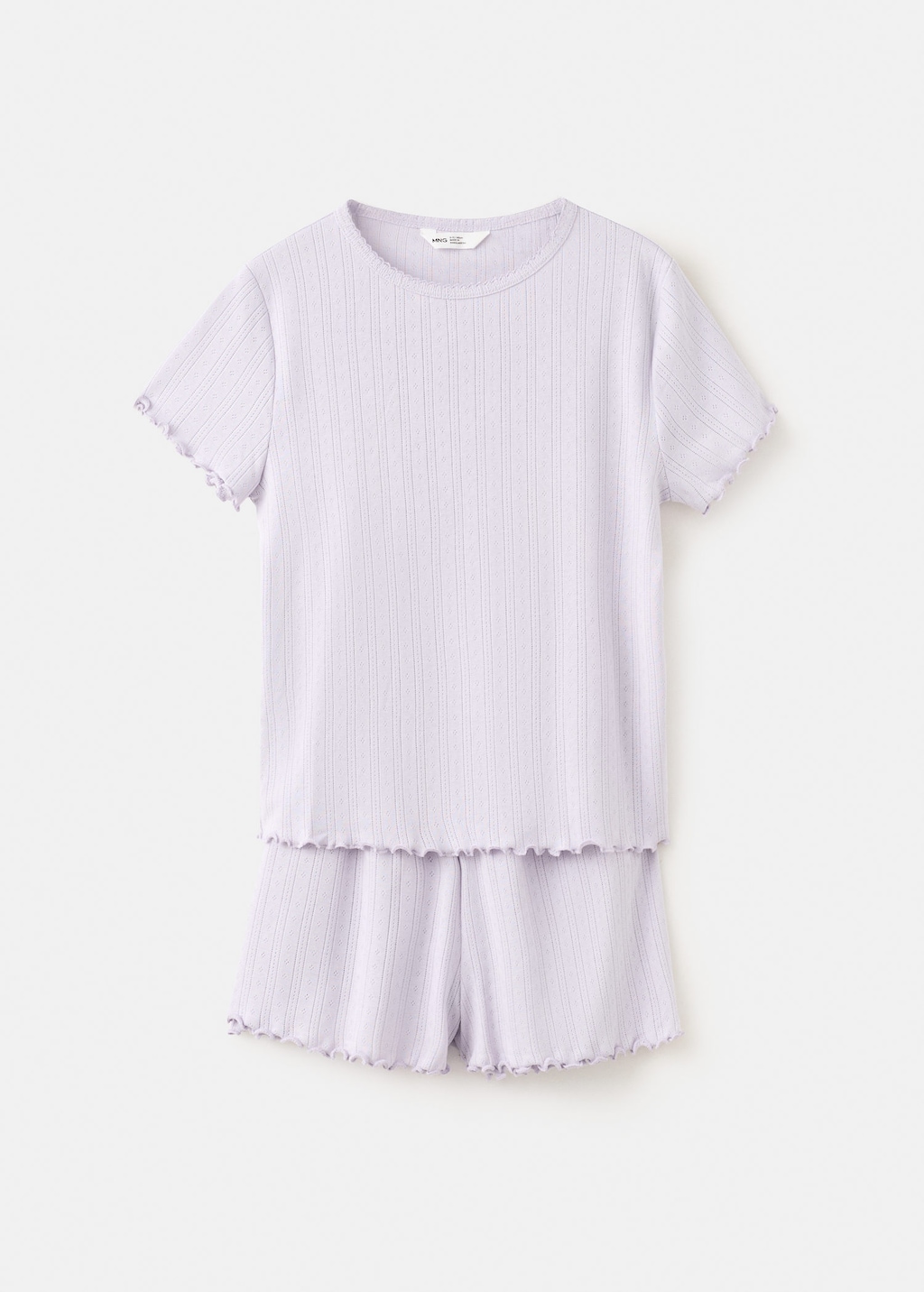 Mango Pyjama Court Maille Côtelée Lilas - Enfants - 7-8 Ans -  Kids In Purple