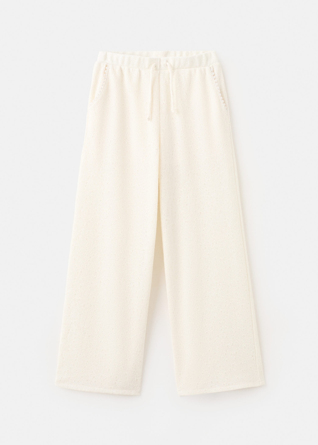Mango Pantalon Maille Coton Lin Écru - Enfants - 9-10 Ans -  Kids In Neutral