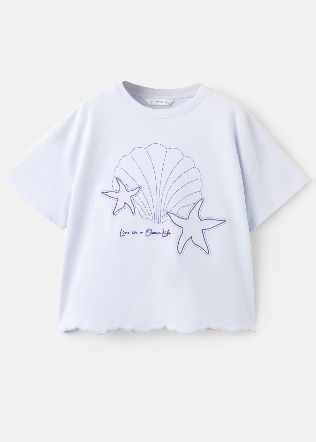 Mango T-shirt En Coton Brodé Bleu Ciel - Enfants - 13-14 Ans -  Kids In Blue