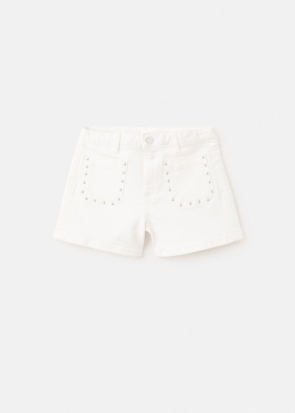 Mango Kids' Studded Shorts With Pocket In White