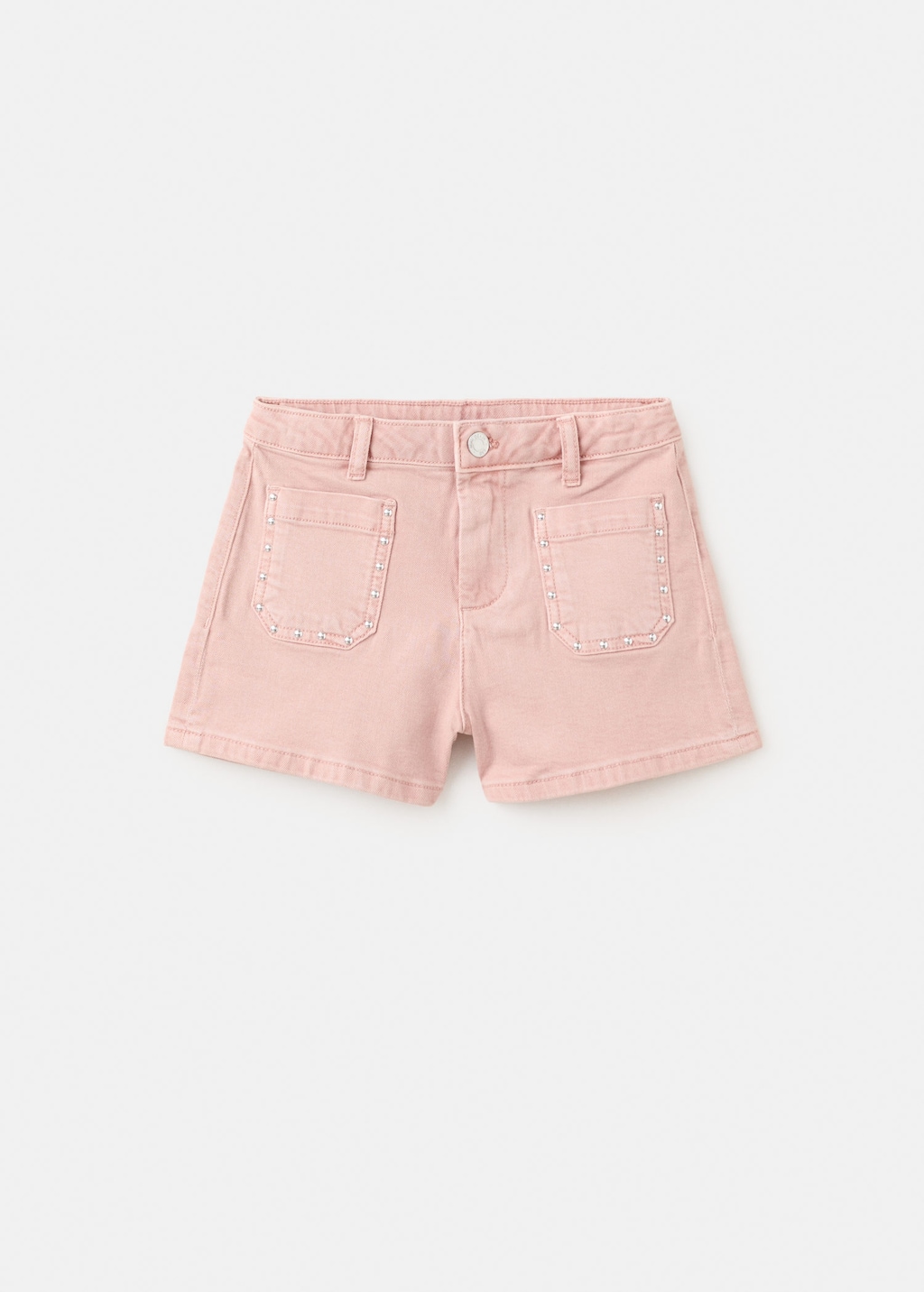 Mango Kids' Studded Shorts With Pocket In Pink