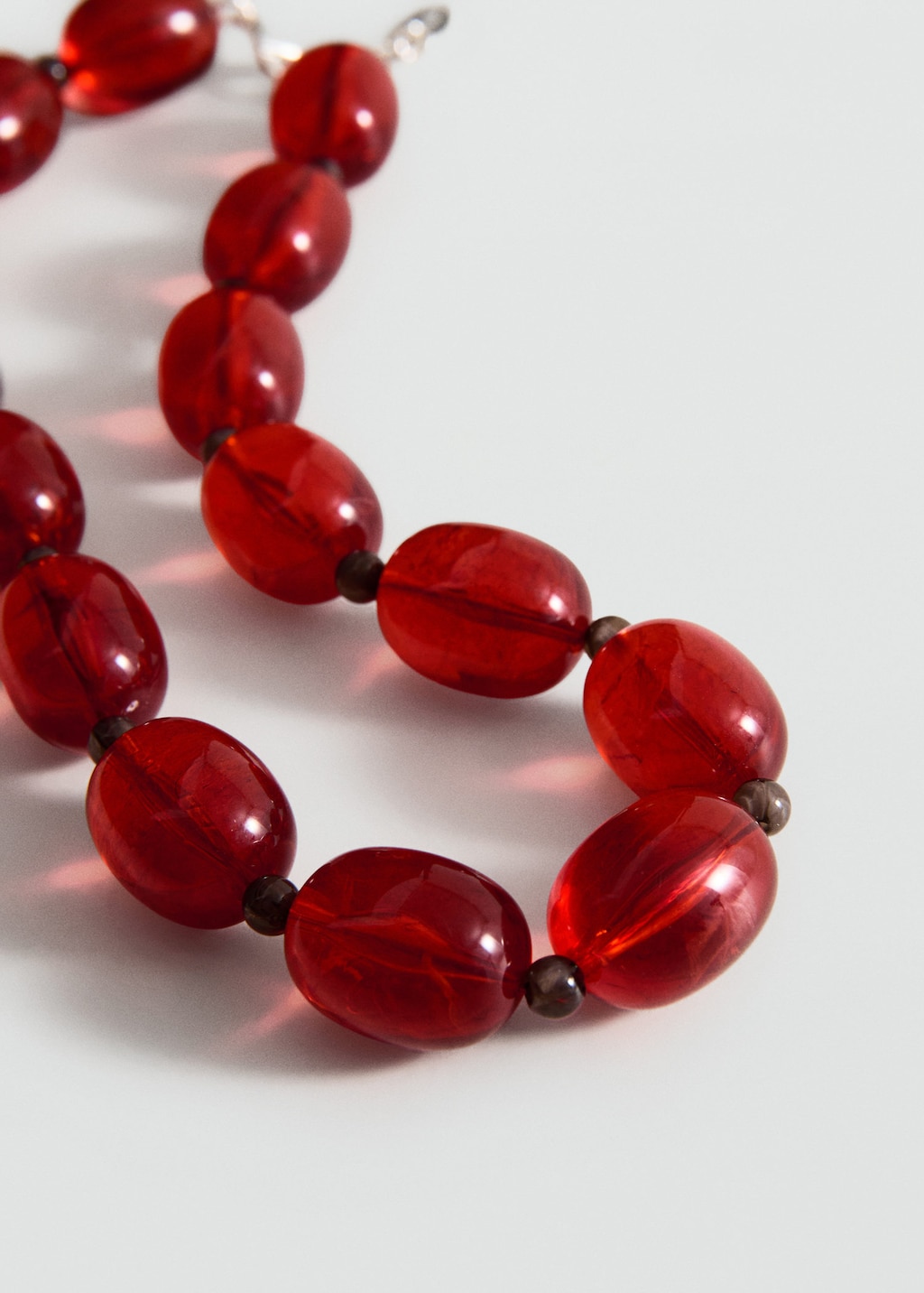 Mango Collier Maxi Boules Rouge-orangé - Femme - Taille Unique -  In Red
