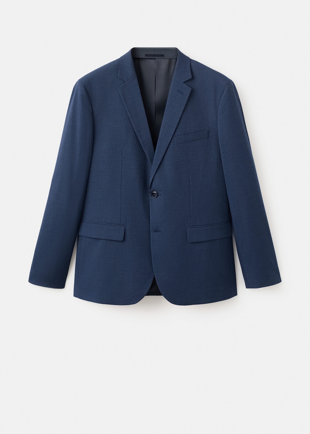 Mango Man Super Slim-fit Suit Jacket In Stretch Fabric In Blue