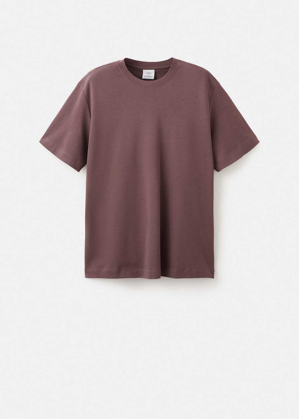 Mango Man Medium Weight Regular Fit T-shirt Plum In Purple