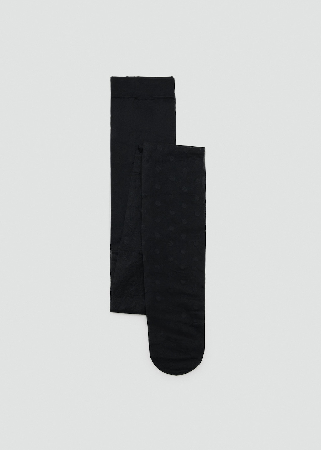 Mango Polka-dot Sheer Stockings Black