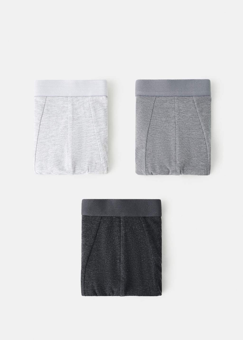 Mango Man 3-pack Combined Briefs Grey In Gray