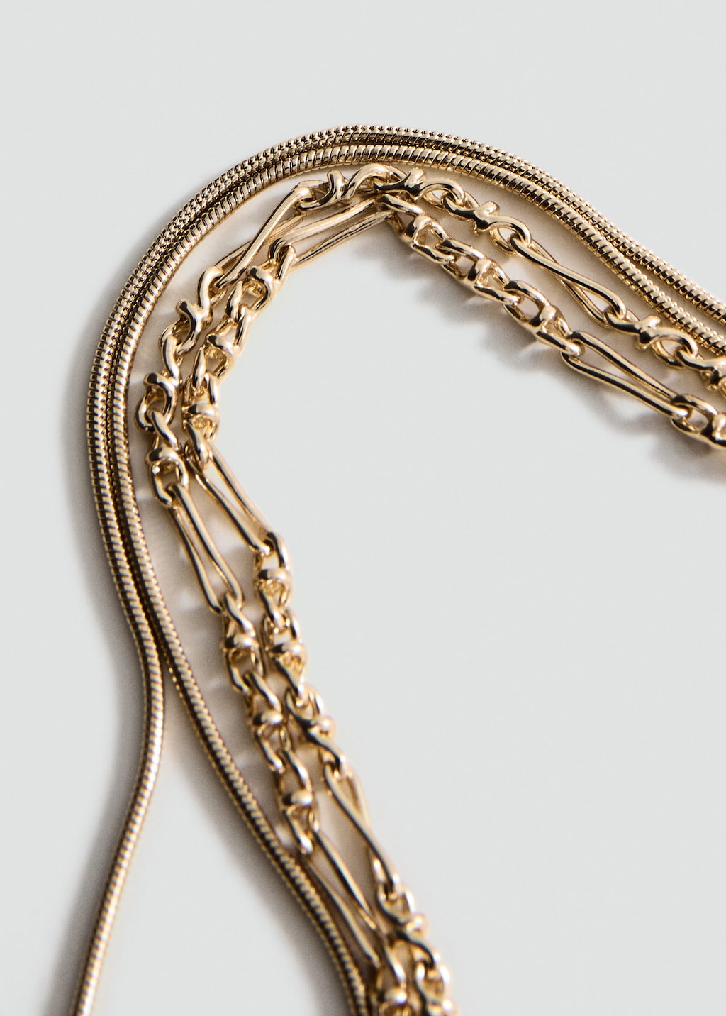 Mango Mixed Double Necklace Gold