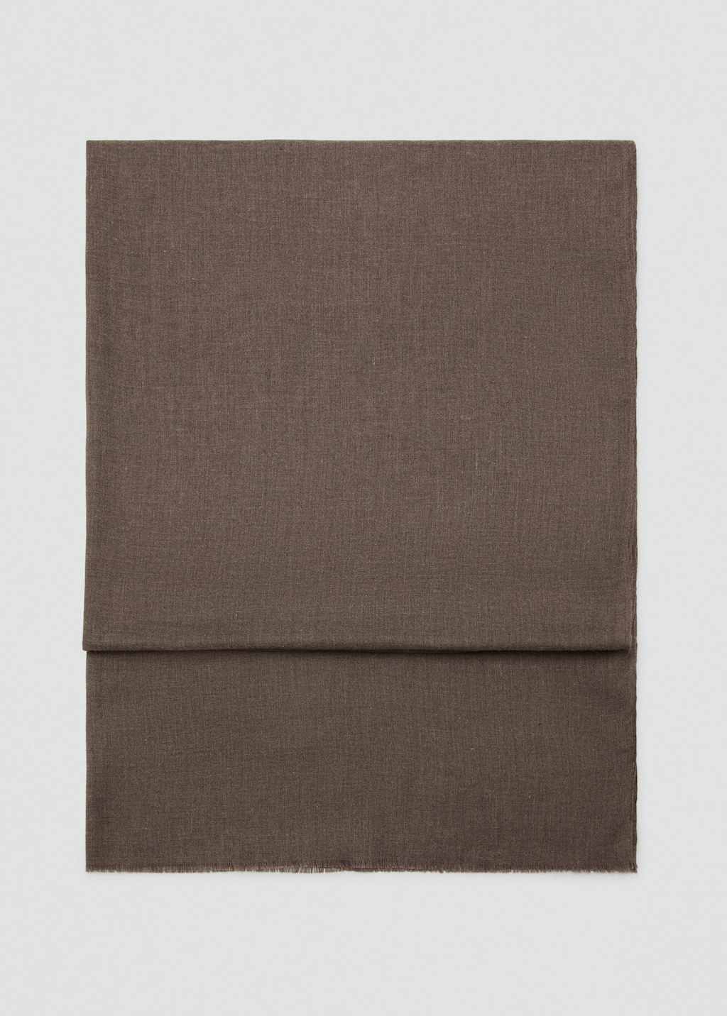 Mango Foulard Bords Effilochés Marron Moyen - Femme - Taille Unique -  In Brown