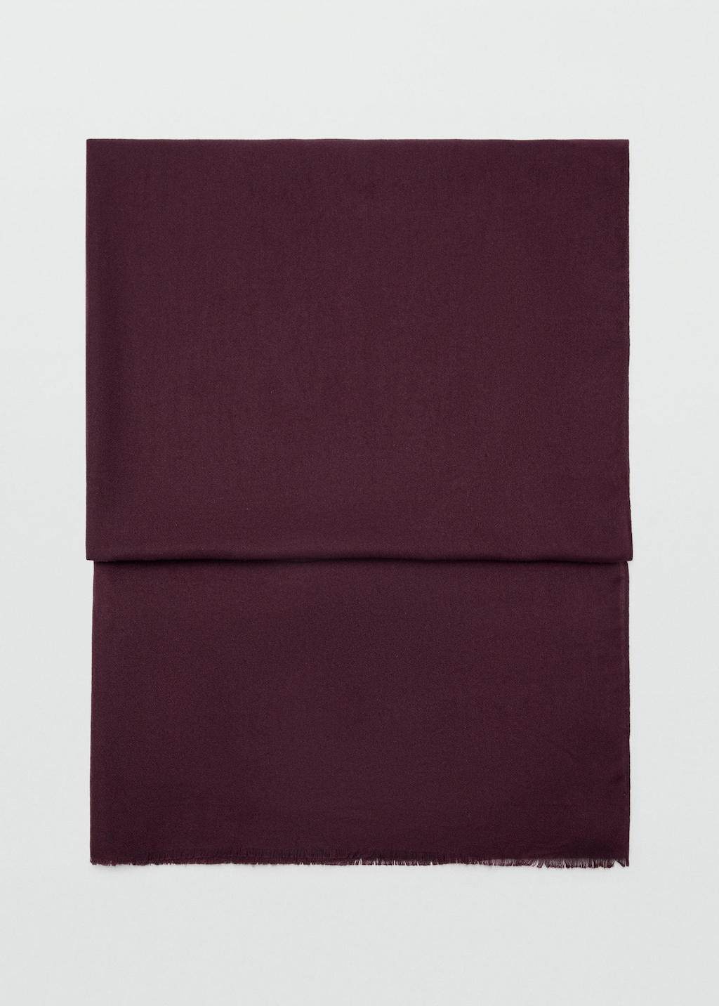 Mango Foulard Bords Effilochés Bordeaux - Femme - Taille Unique -  In Burgundy