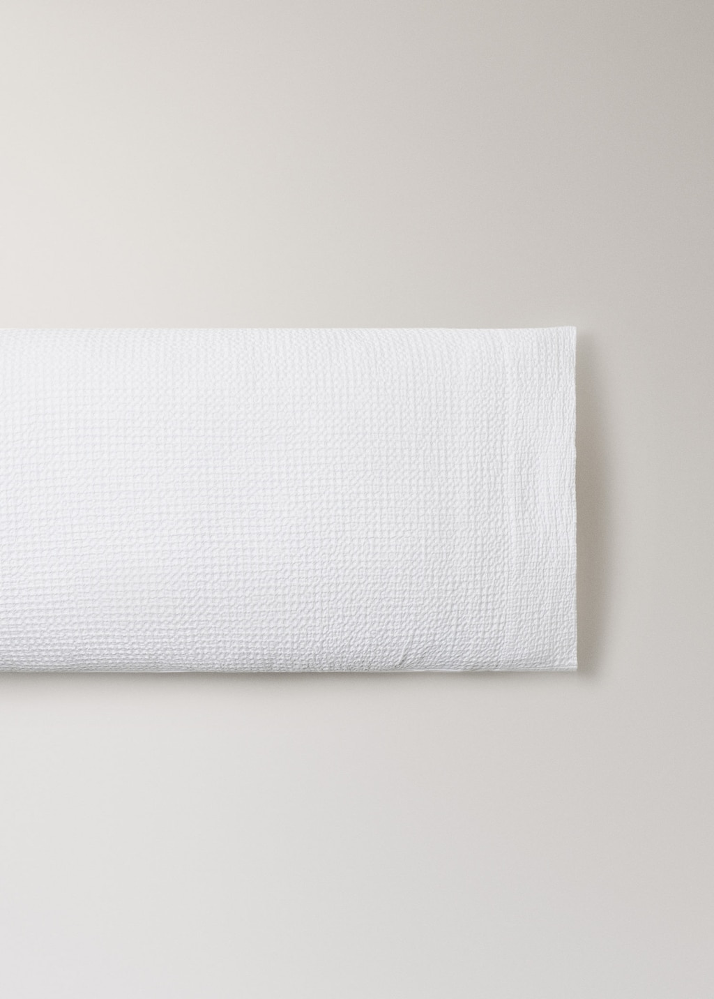 Mango Home Cotton Percale Waffle Pillowcase 45x110 Cm White