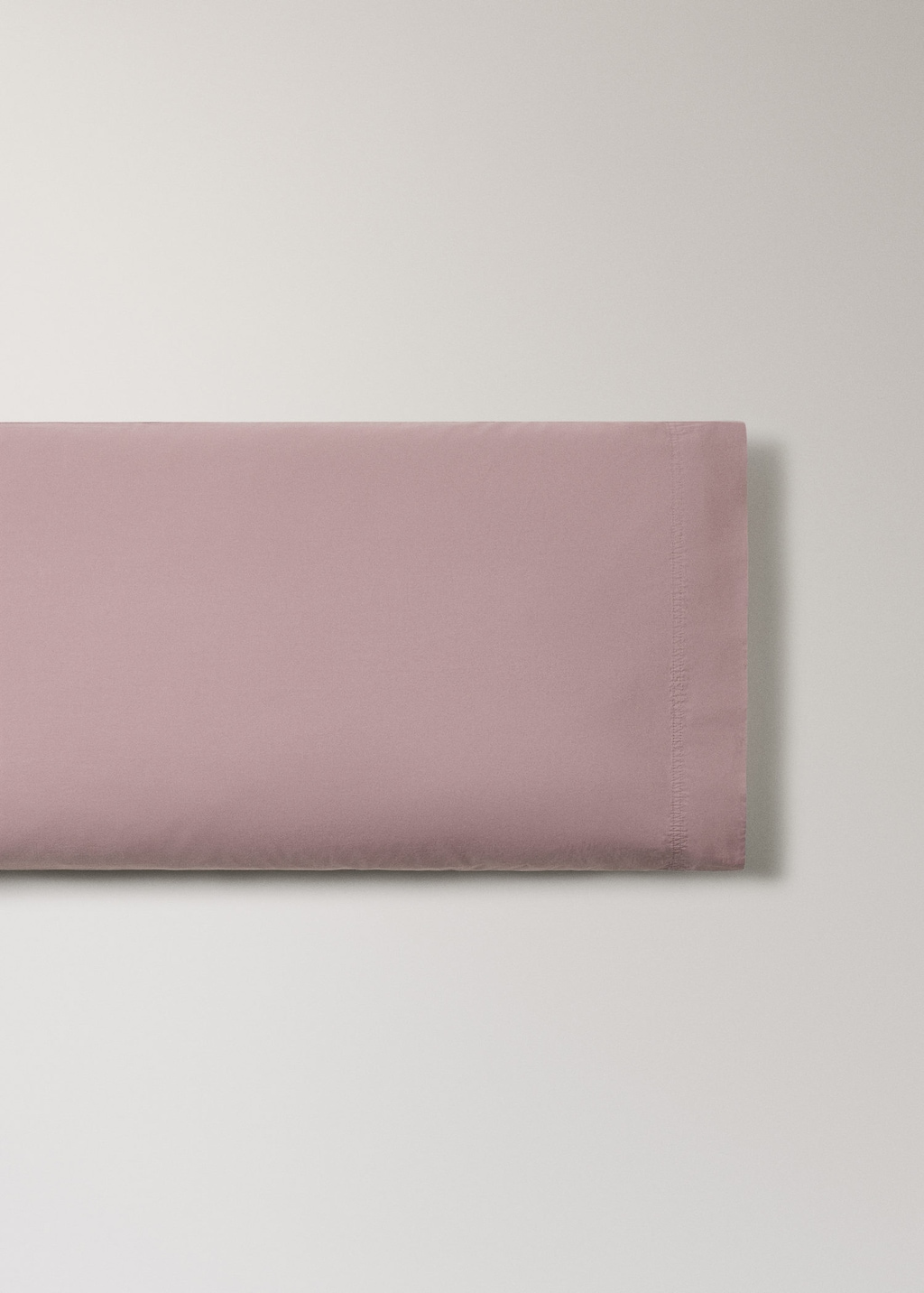 Mango Double Stitched Pillowcase, 300 Thread Count Cotton, 45x110 Cm Pale Pink