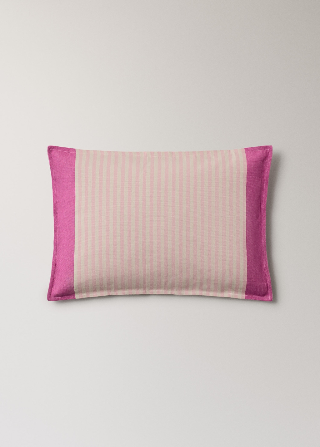 Mango Cotton Stripe Cushion Cover 40x60 Cm Pastel Pink