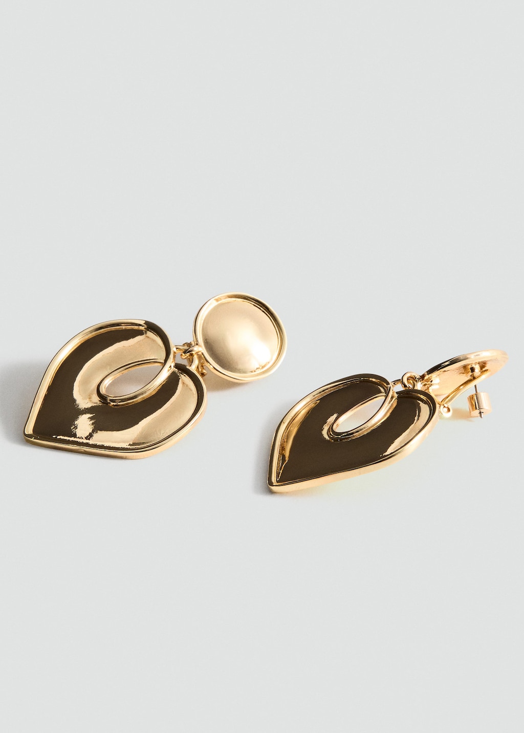 Mango Boucles D'oreilles Caurs Texturées Or - Femme - Taille Unique -  In Gold