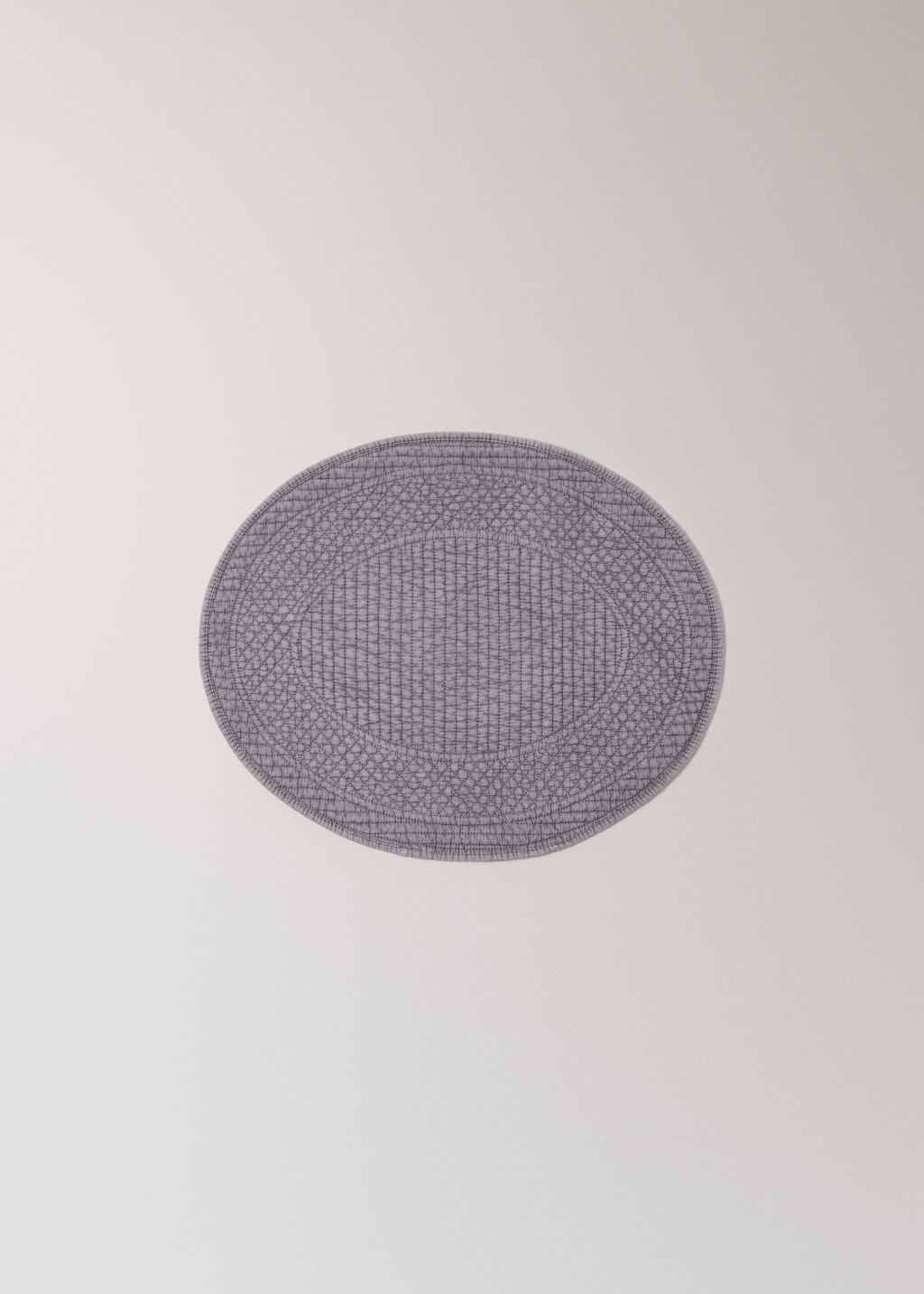 Mango Quilted Oval Placemat Design Lilac In Purple