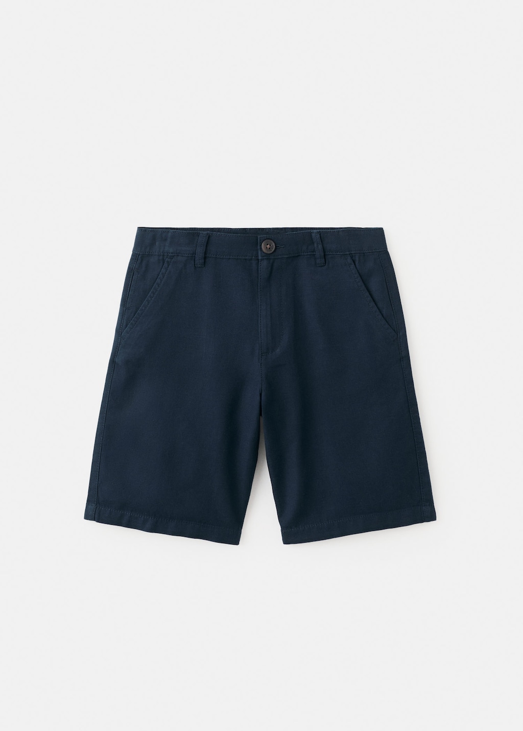 Mango Kids' Cotton Bermuda Shorts Navy In Black