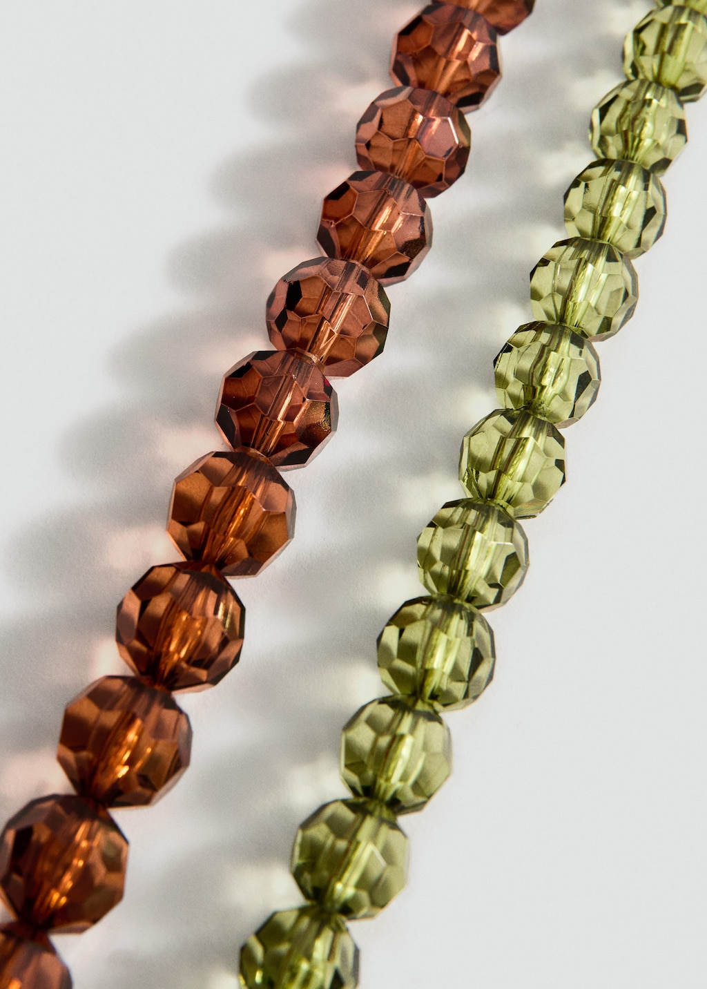 Mango Set 2 Combined Necklaces Brown In Multi