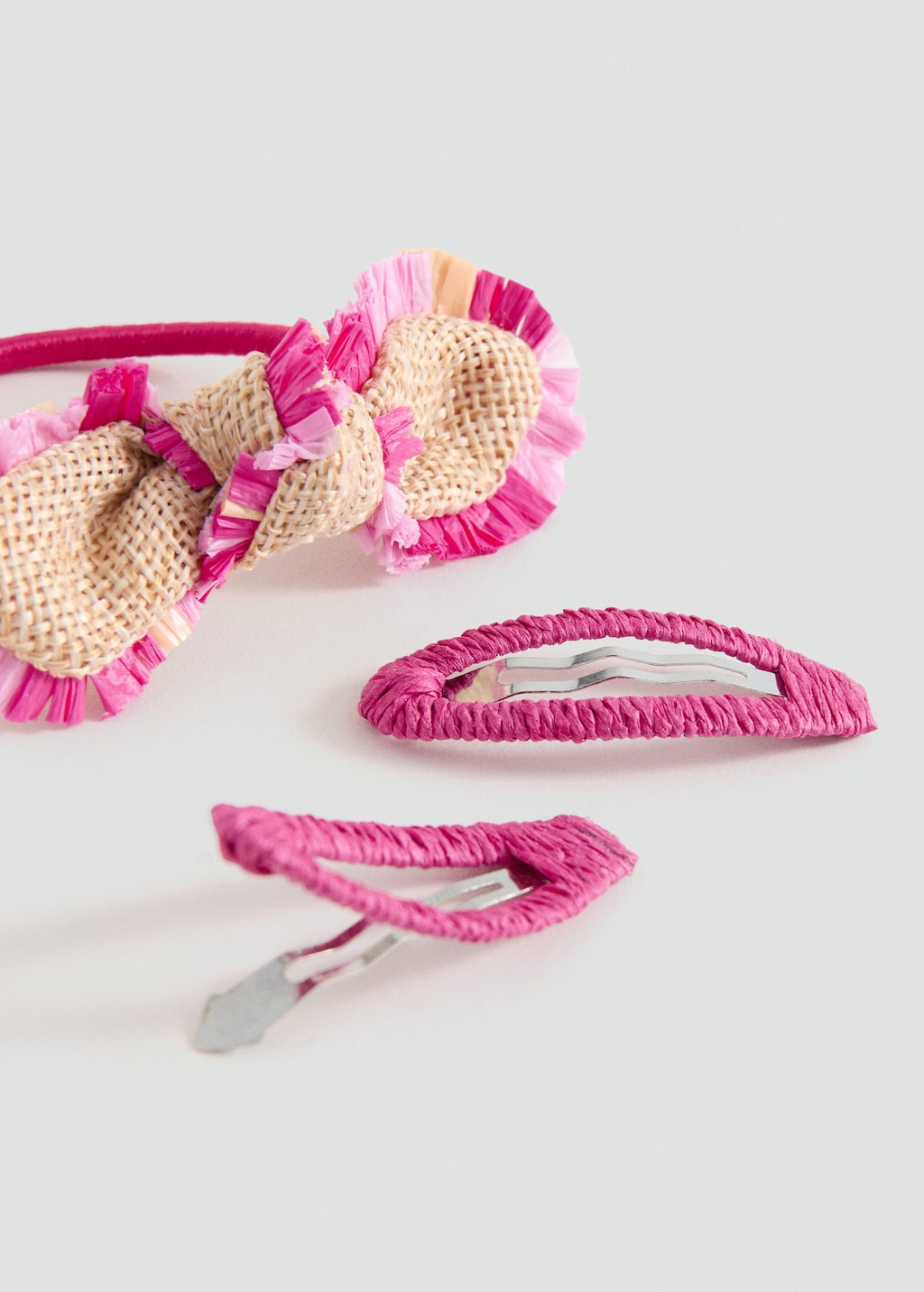 Mango Kids' Pack Of Rubber Bands And Clips Sand In Multi