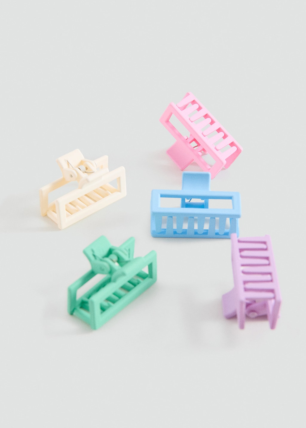 Mango Kids' Pack Of 5 Hair Clips Pink In Multi