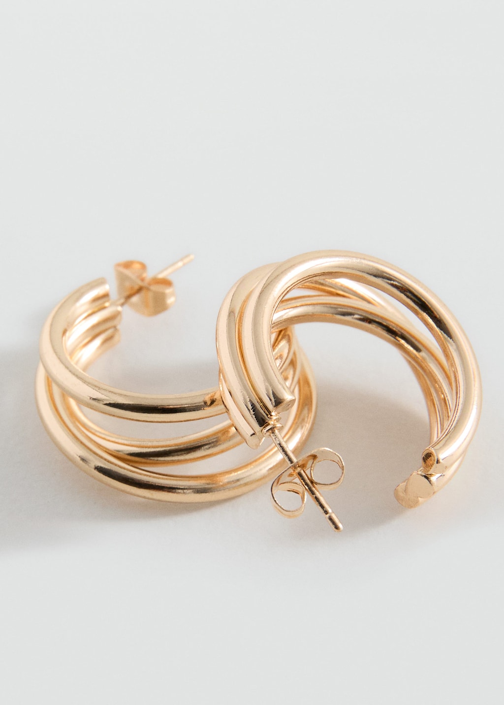 Mango Earrings Trip Gold In Pink