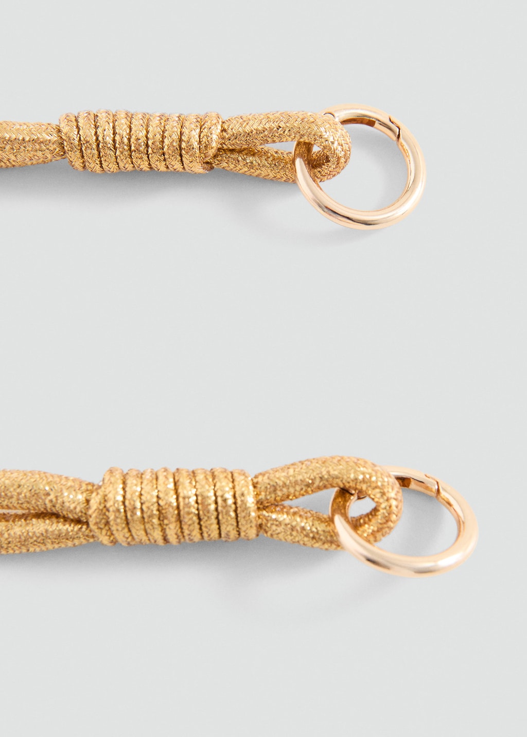 Mango Metallic Keyring Gold