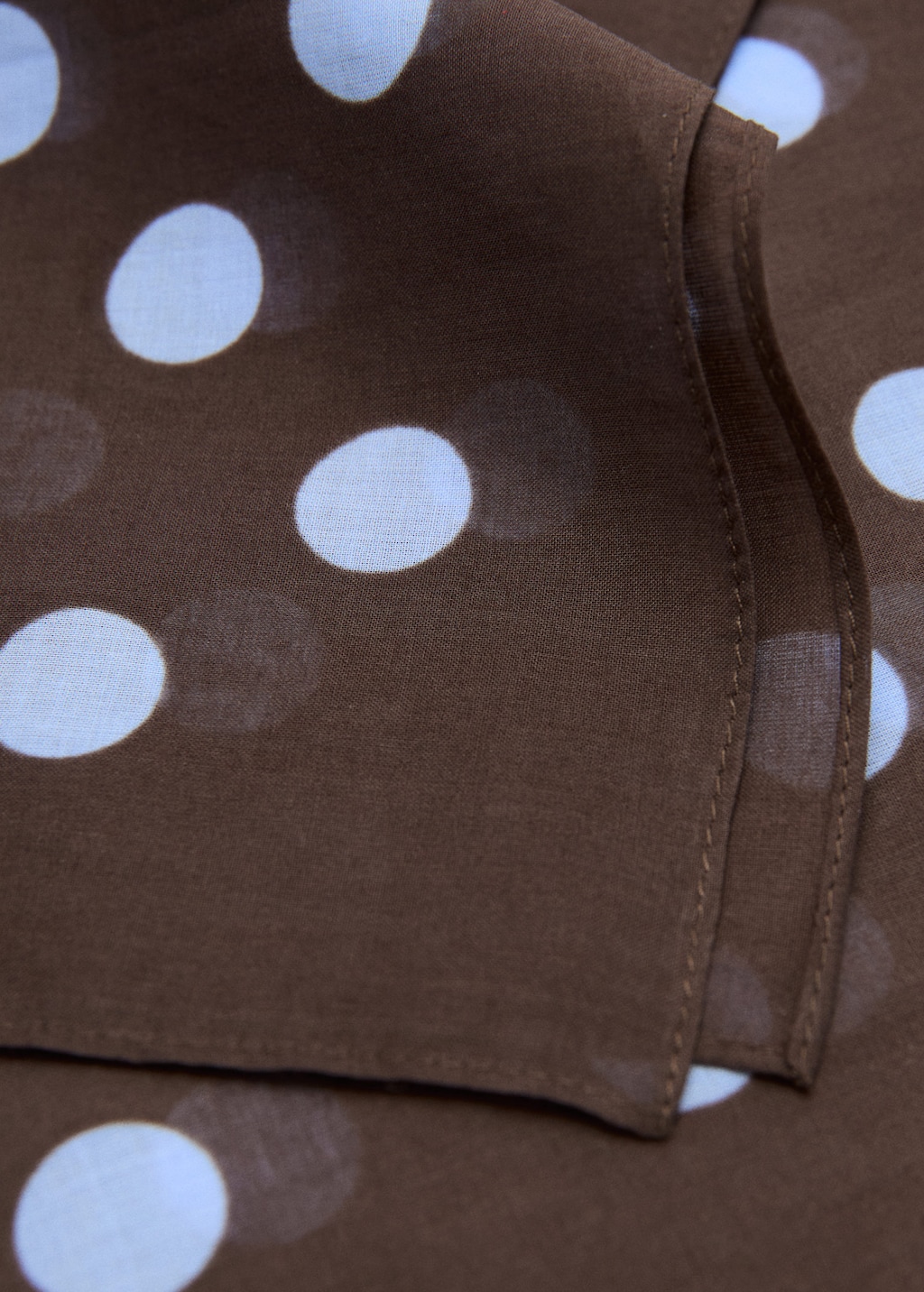 Mango Mouchoir Imprimé À Pois Chocolat - Femme - Taille Unique -  In Brown