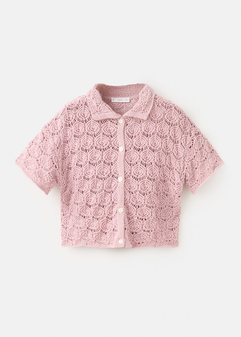 Mango Cardigan Maille Ajourée Rose - Enfants - 7-8 Ans -  Kids In Pink