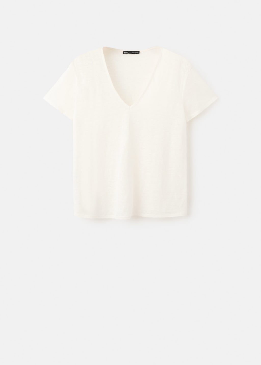 Mango T-shirt Linito Off White
