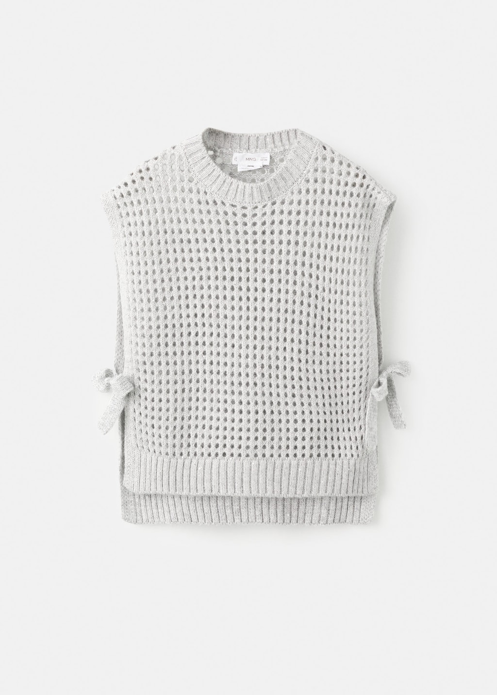 Mango Kids' Lurex Sequin Gilet Light/pastel Grey In Gray