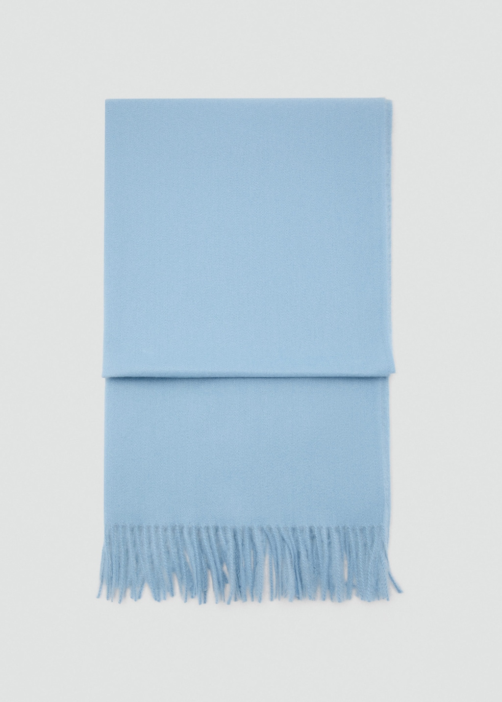 Mango Écharpe À Franges Bleu Ciel - Femme - Taille Unique - In Blue