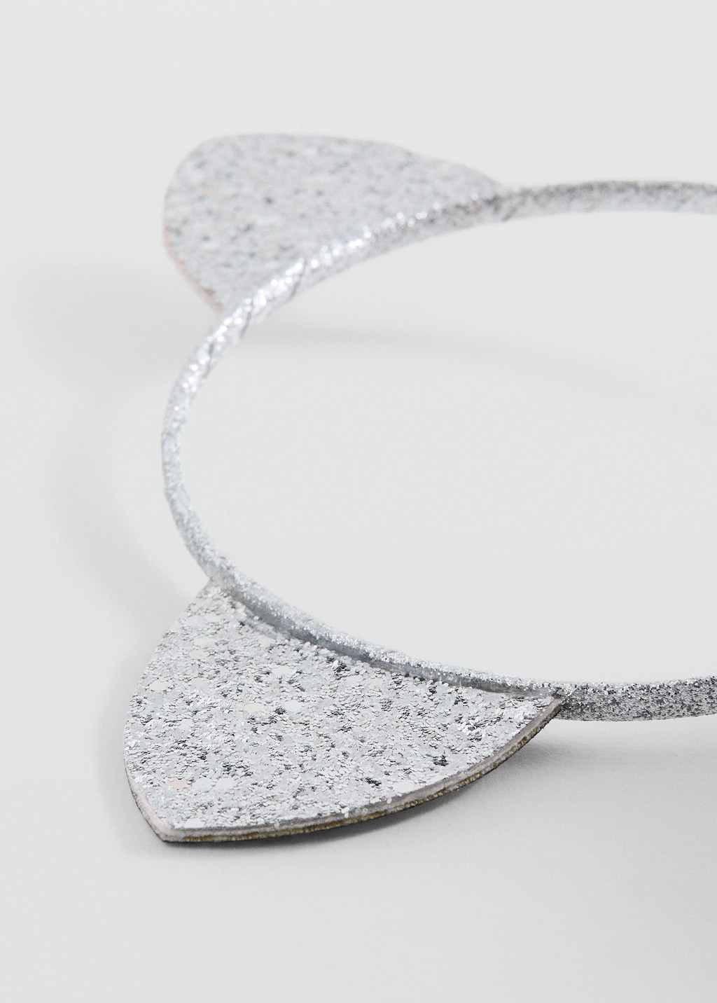 Mango Kids' Glitter Ears Hairband Silver In Metallic