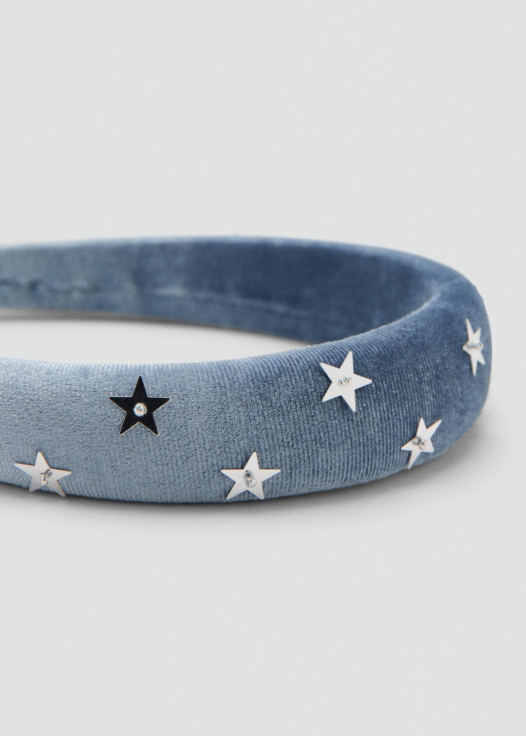 Mango Kids' Velvet Stars Headband Sky Blue