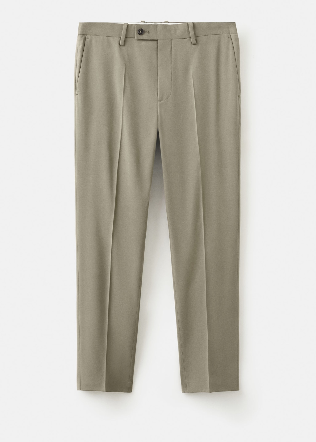 Mango Man Trousers Milan Mink Grey In Gray