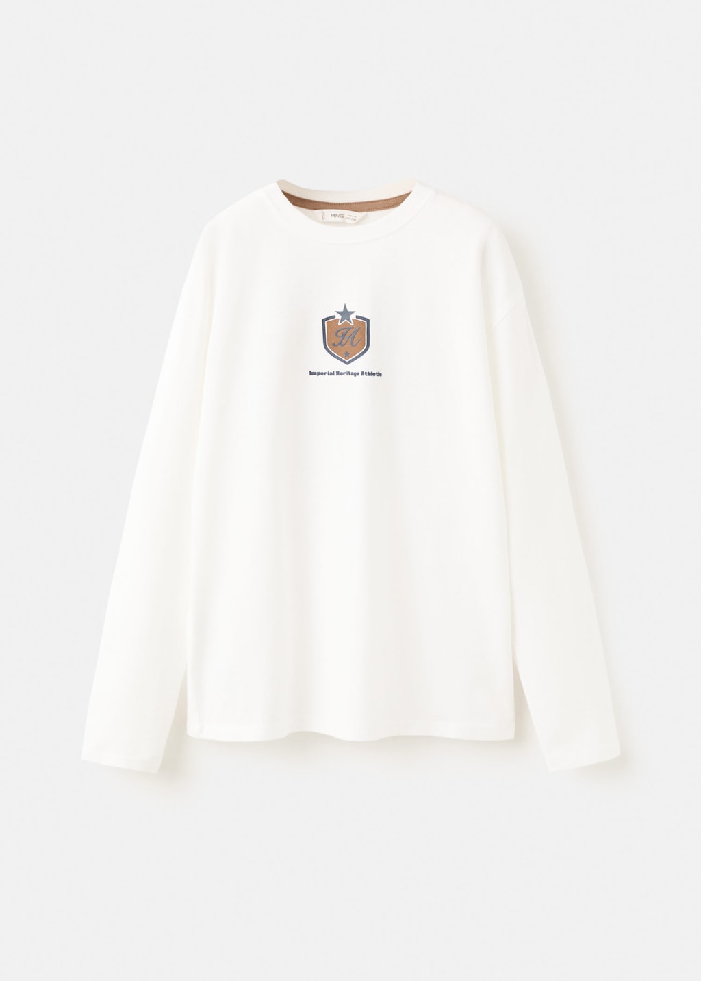 Mango Kids' Printed Cotton-blend T-shirt Off White