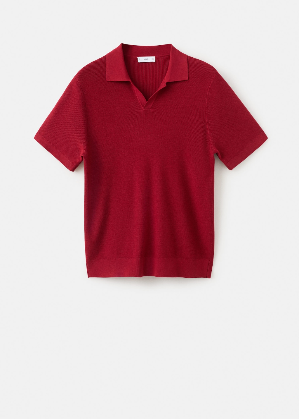 Mango Man Polo Shirt Lino-h Red