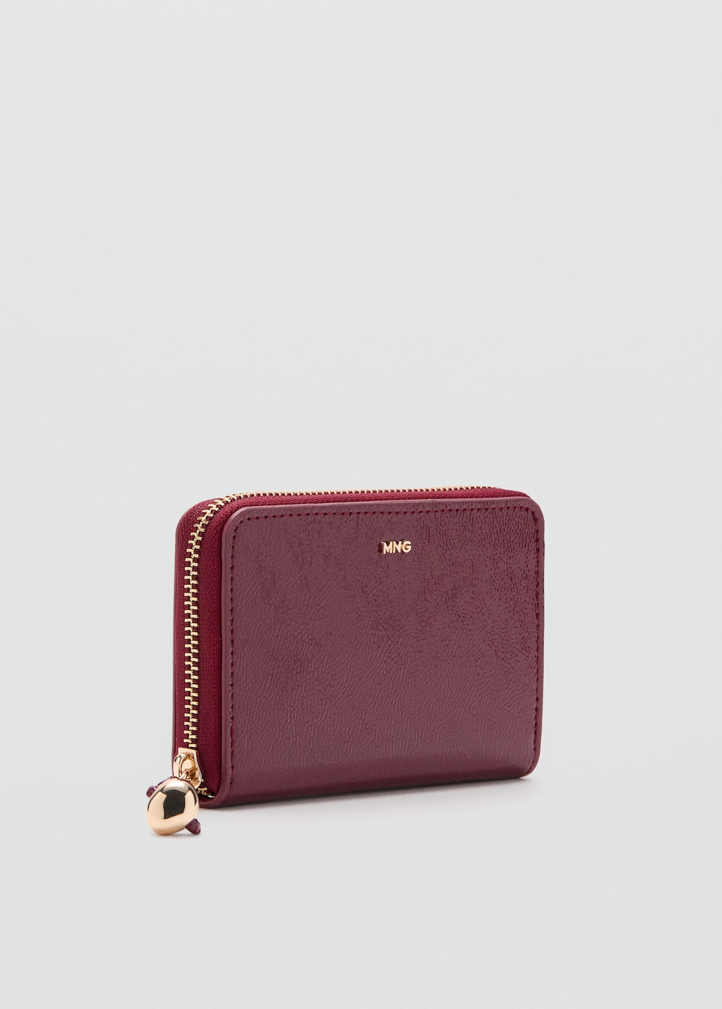 Mango Portefeuille Moyen Avec Mini Perles Bordeaux - Femme - Taille Unique -  In Brown
