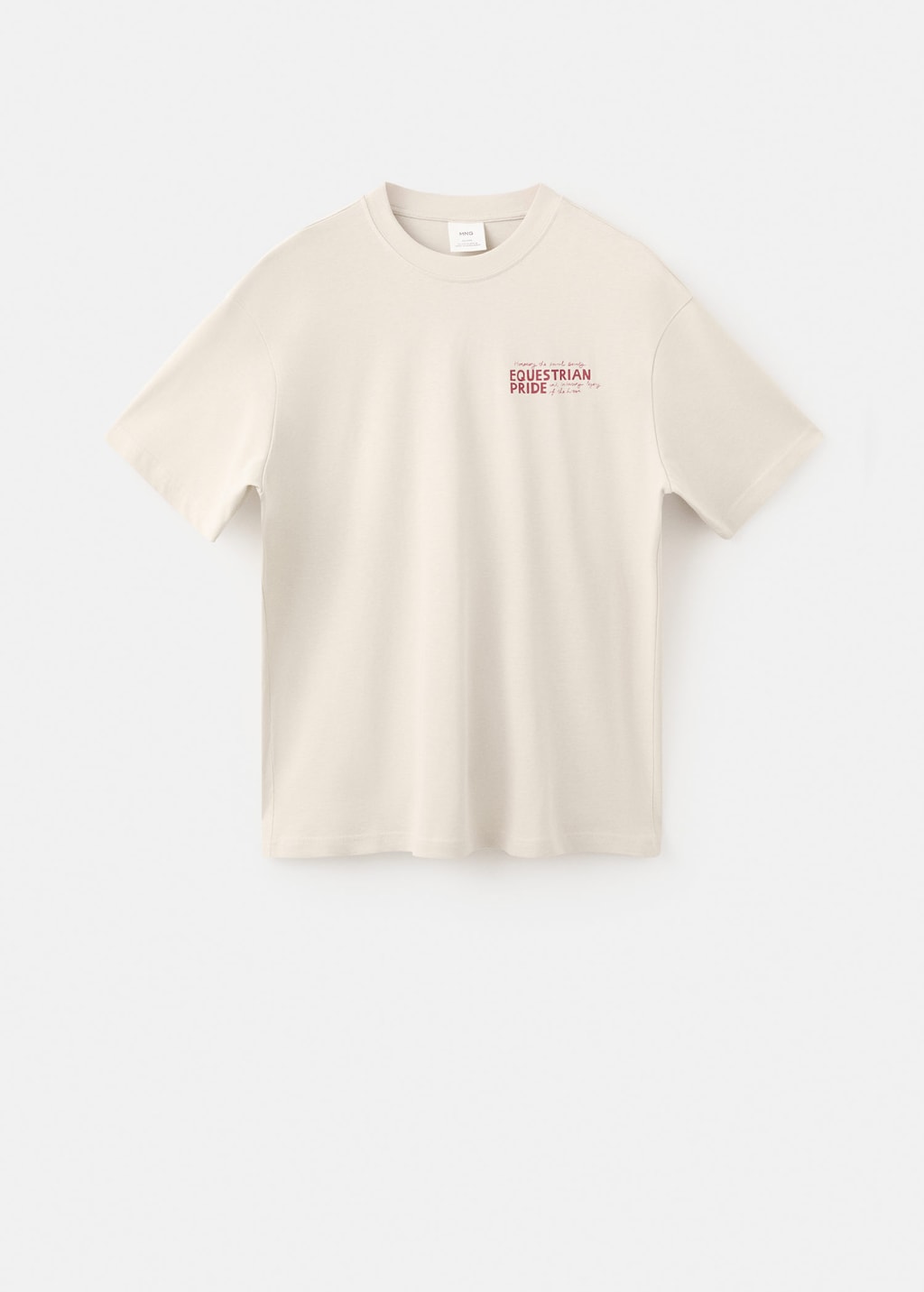 Mango Man T-shirt Captainh-h Ecru In Sand