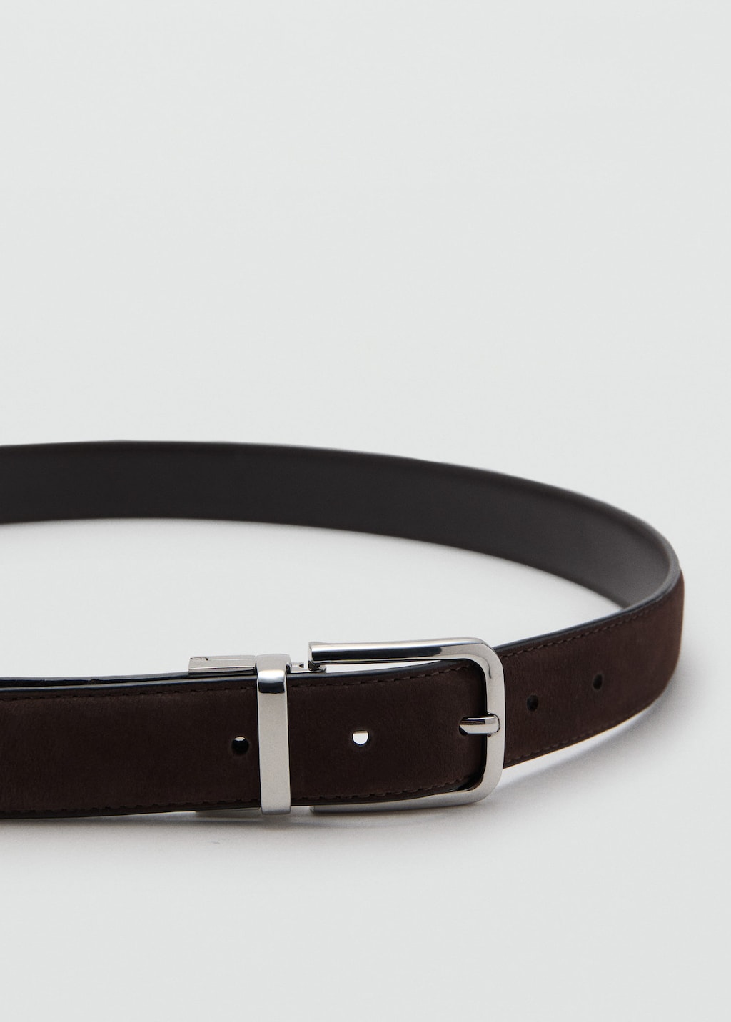 Mango Man Reversible Nappa Leather Belt Brown