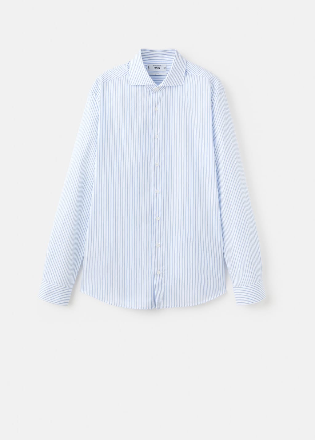 Mango Man Chemise Costume Slim Fit Coton Rayures Bleu Ciel - Homme - Xl -  In Blue