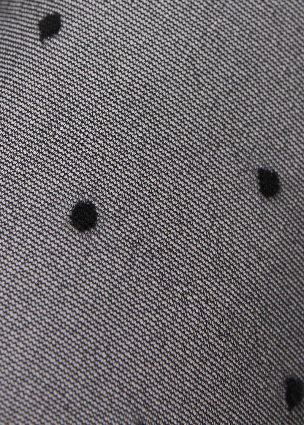 Mango Polka-dot Sheer Stockings Black