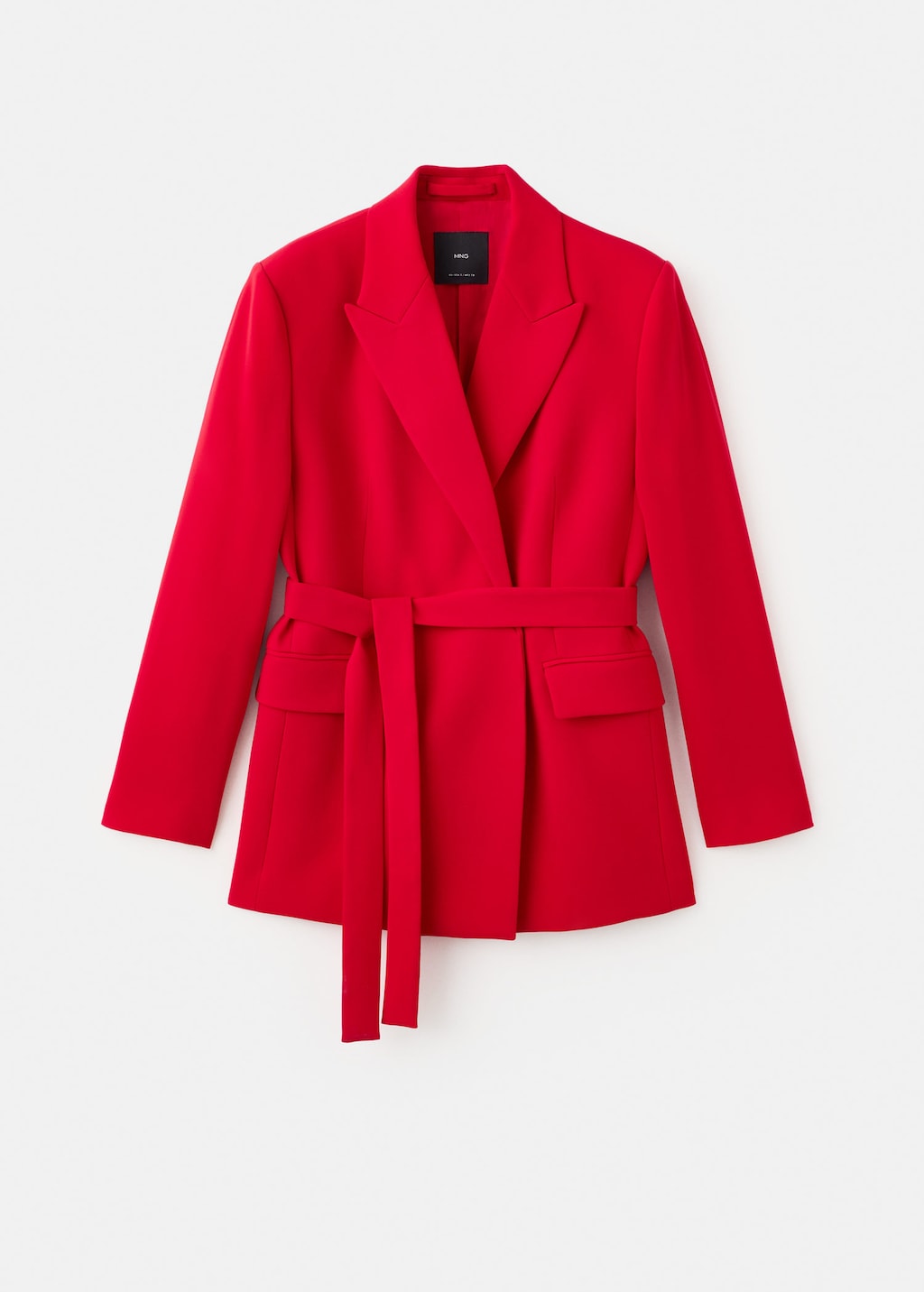 Mango Suit Jacket With Scarf Red