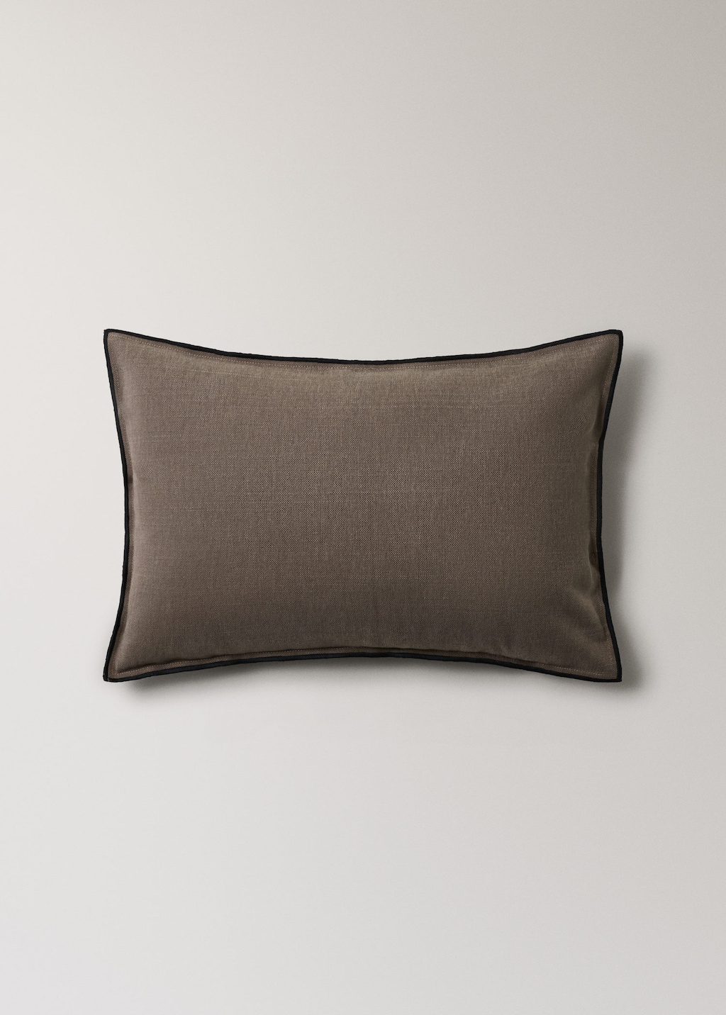 Mango Linen Cotton Cushion Cover With Overlock Tab 40x60 Cm Medium Brown