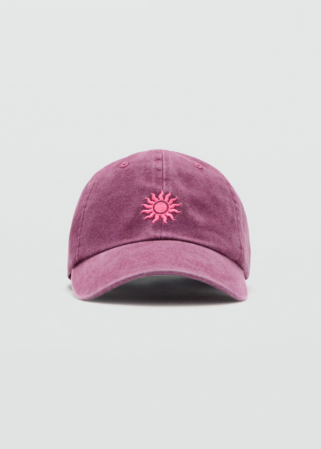 Mango Teen Cap Sun Maroon In Pink