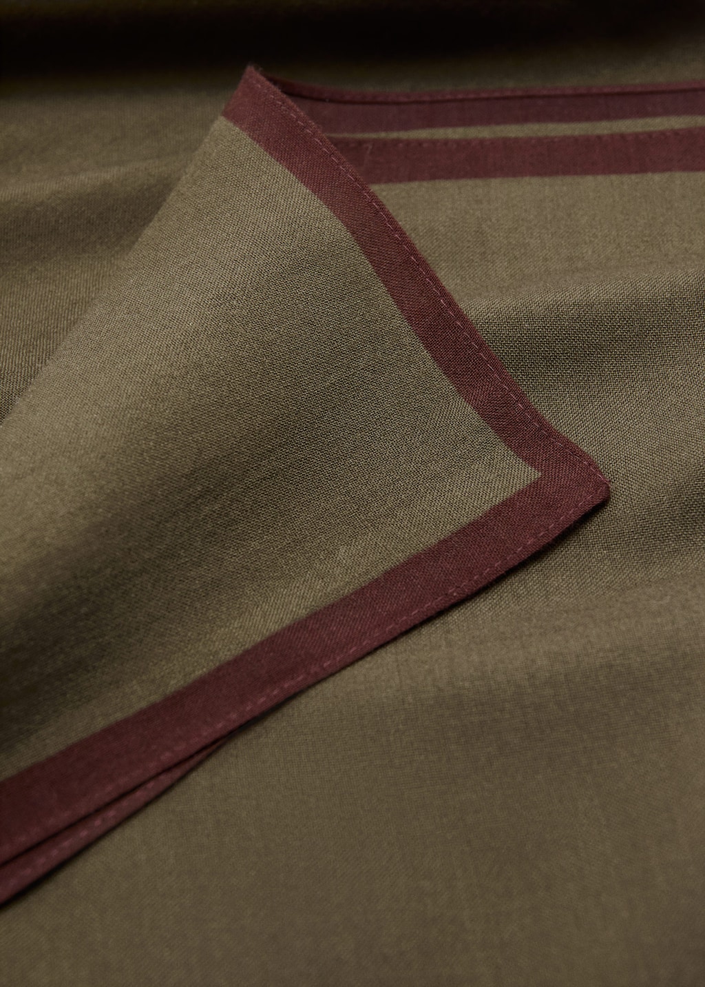 Mango Wool Pocket Square Medium Green